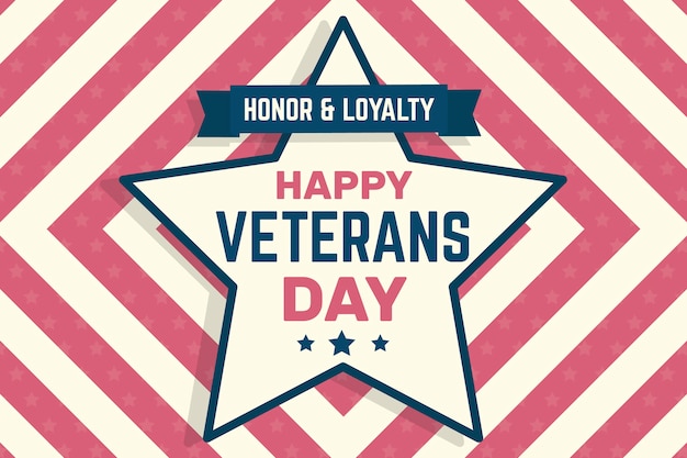 Free vector veterans day concept in flat design