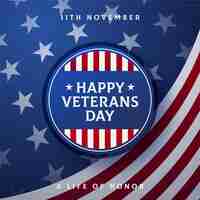 Free vector veterans day in flat design