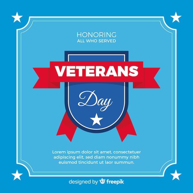 Free vector veterans day insignia background