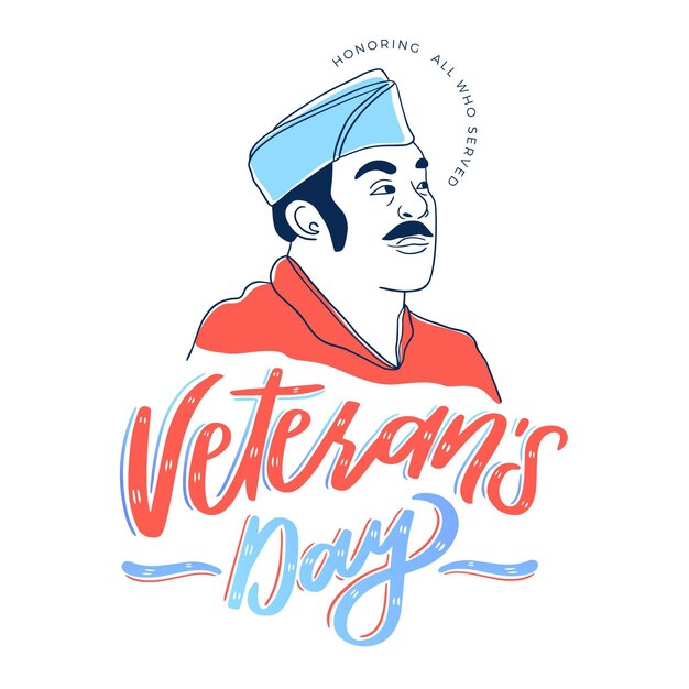 Veterans day lettering