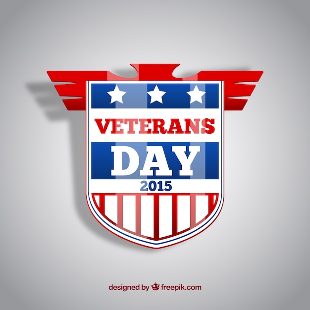 Free vector veterans day logotype