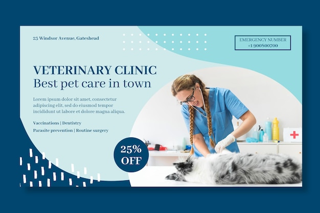 Veterinary banner template