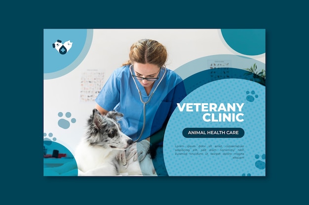 Vettore gratuito banner veterinario