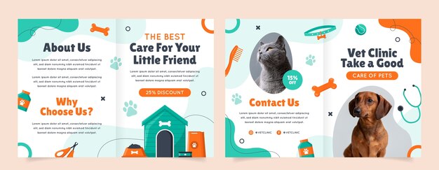 veterinary clinic brochure template
