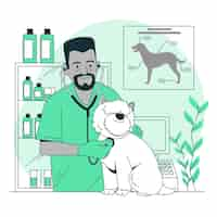 Free vector veterinary concept illustration