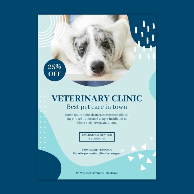 Veterinary flyer vertical template