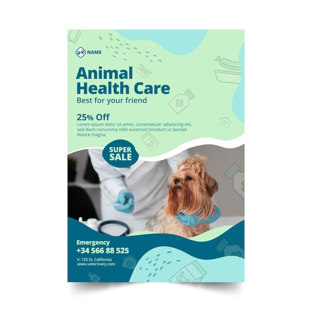 Veterinary flyer vertical template