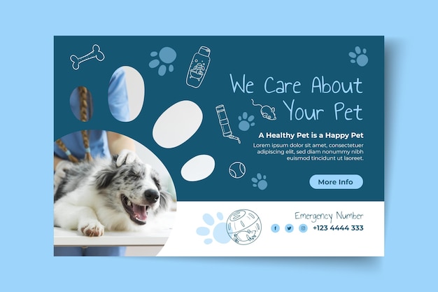 Veterinary instagram banner template