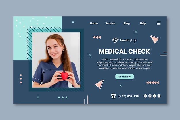 Veterinary landing page template