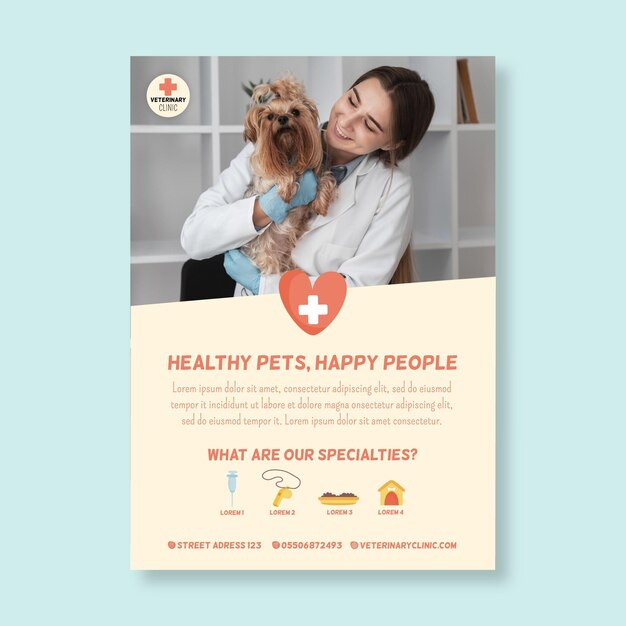 veterinary vertical flyer template