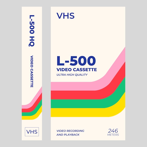 Free vector vhs cover template design