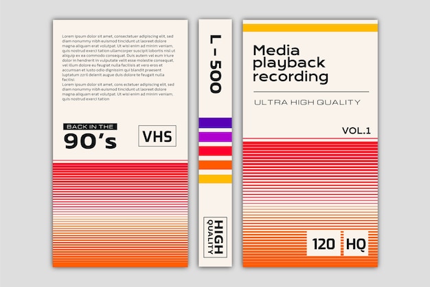 Vhs cover template design