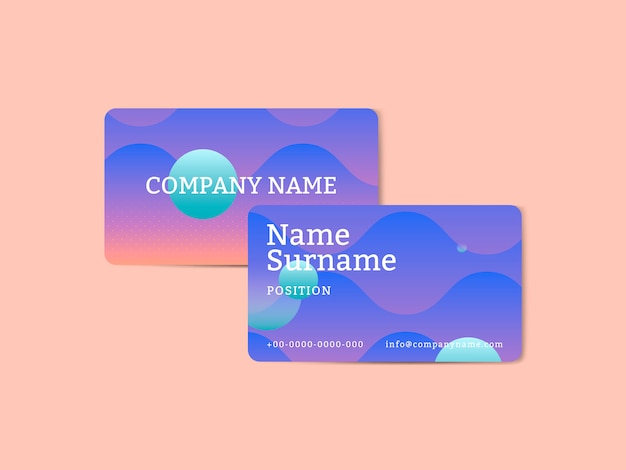 Free vector vibrant abstract design business card