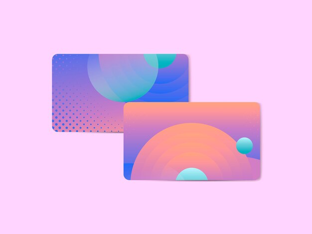 Vibrant abstract design business card