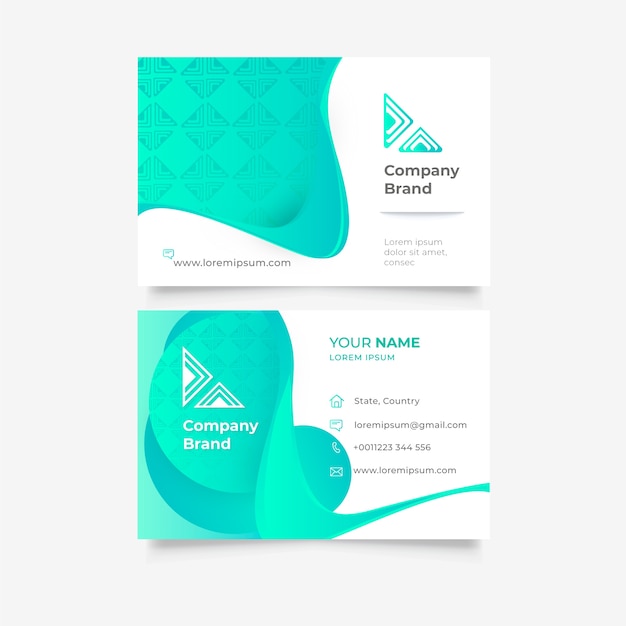 Free vector vibrant abstract template for business card