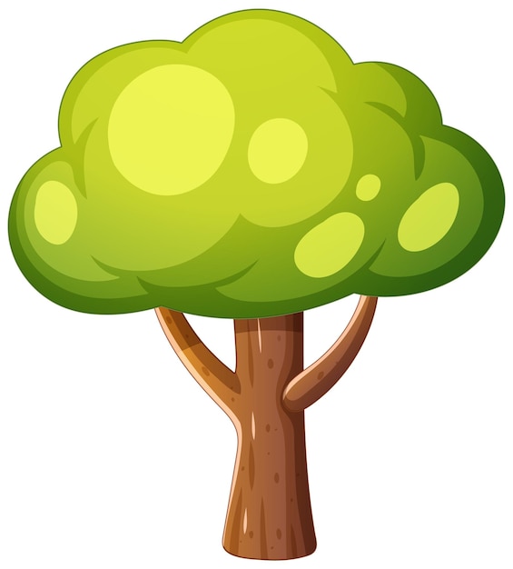 Free Vector vibrant cartoon tree illustration
