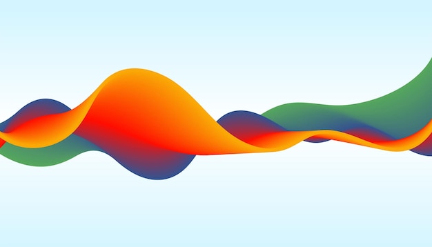 Vibrant colorful dynamic modern fluid wave background