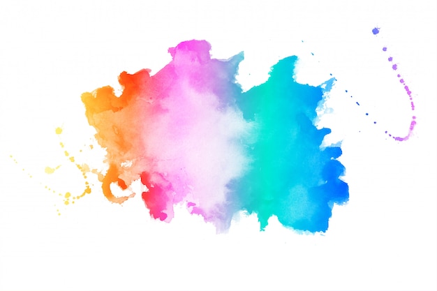 Vibrant colors watercolor stain texture background 