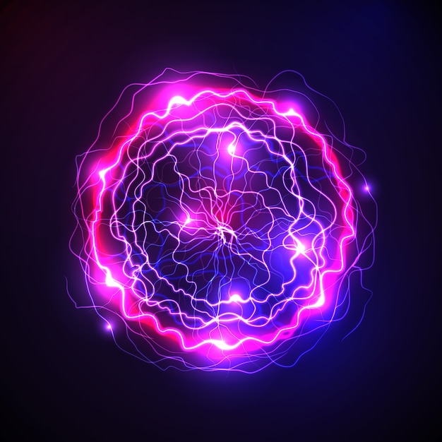 Free vector vibrant electric ball light effect