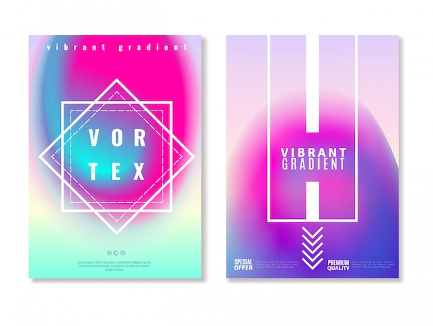 Vibrant gradient design banners