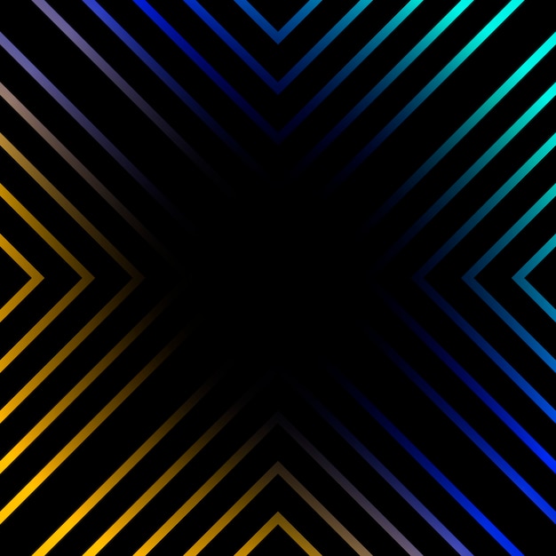 Vibrant lines on black background vector