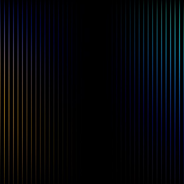 Vibrant lines on black background vector