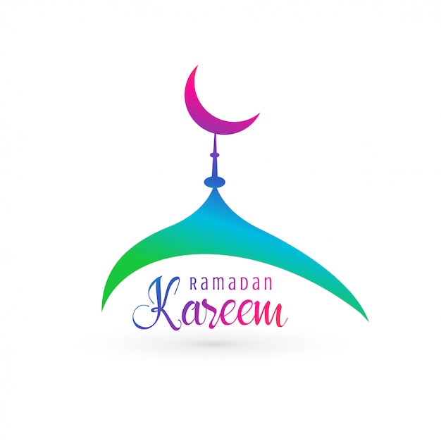 яркая конструкция мечети для ramadan kareem