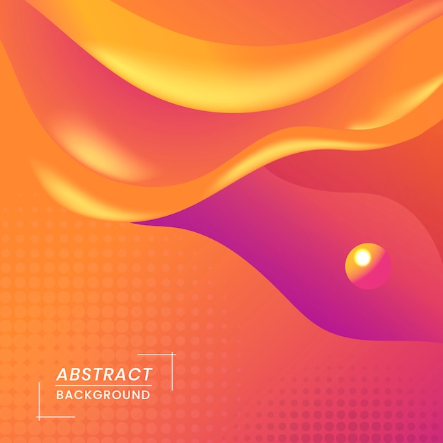 Free vector vibrant orange background