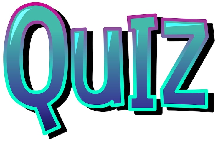 Free Vector vibrant quiz text vector illustration