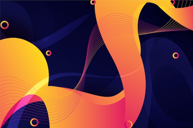 Free vector vibrant wave abstract background