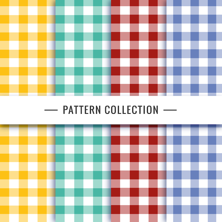 Free Vector vichy pattern collection in different colors