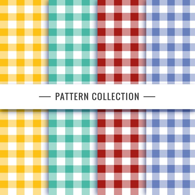 Vichy pattern collection in different colors