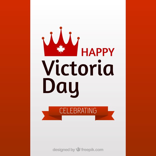 Victoria day background with ribbon