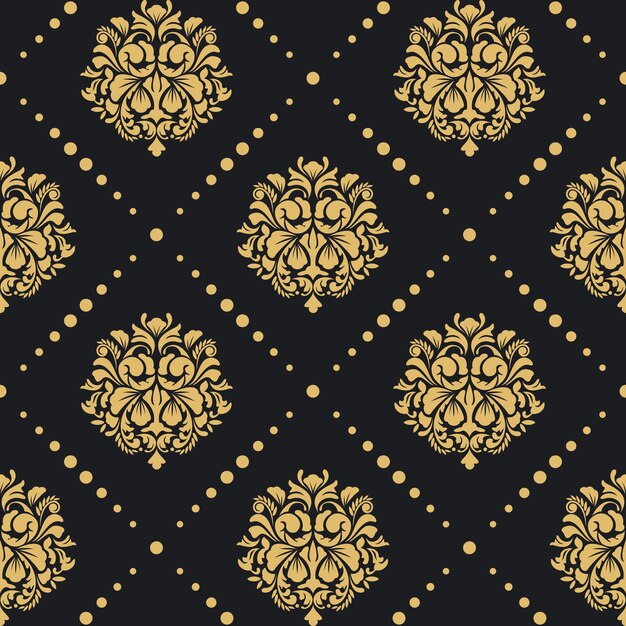 Victorian baroque pattern. Background retro design damask style. 