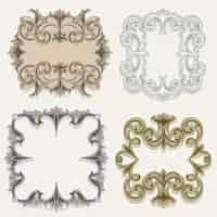 Free vector victorian frames pack