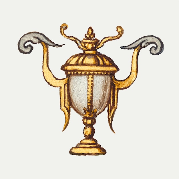 Free vector victorian vintage trophy