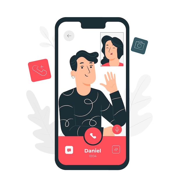 Video call concept illustration