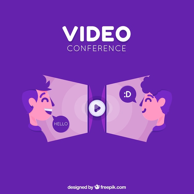 Video conference concept for landing page