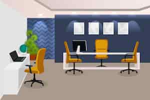 Free vector video conferencing office background