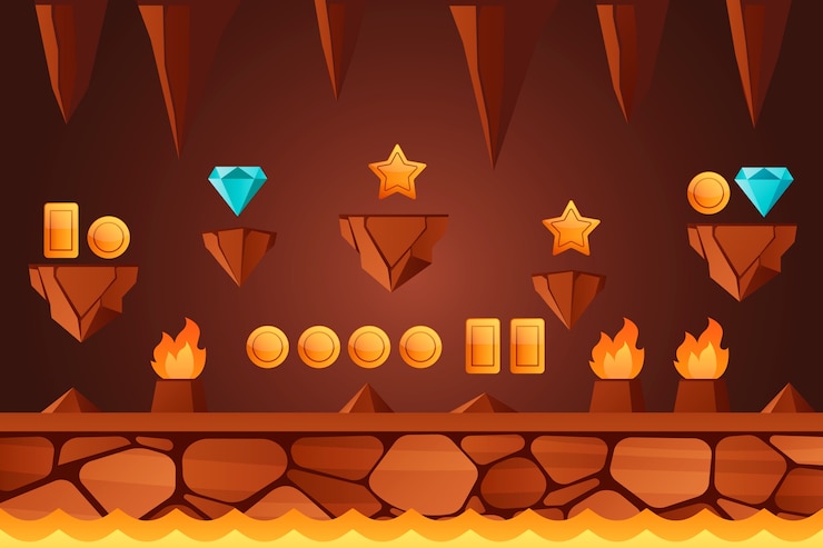 Free Vector video game background design