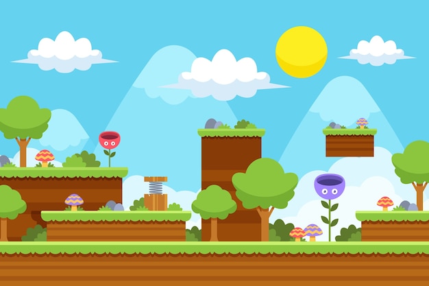 Super Mario Bros Background Vector Art, Icons, and Graphics for