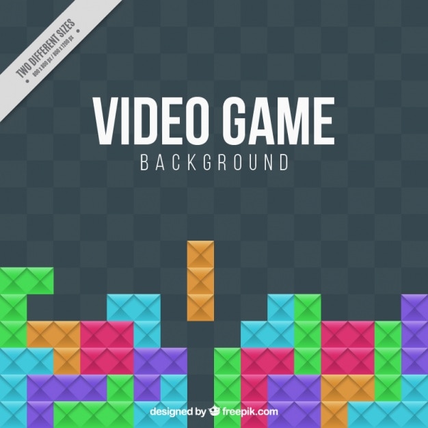 मुफ़्त वेक्टर video game background with colorful pieces