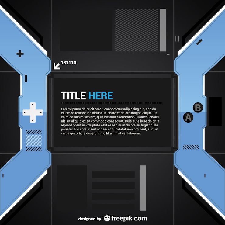 Free Vector video game controller template