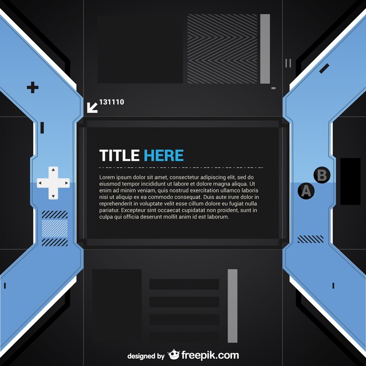 मुफ़्त वेक्टर video game controller template