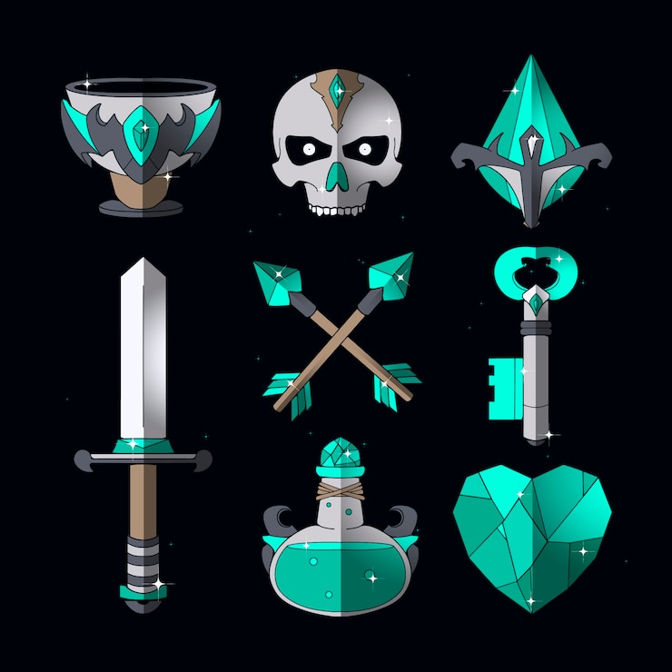 Free Vector video game element collection
