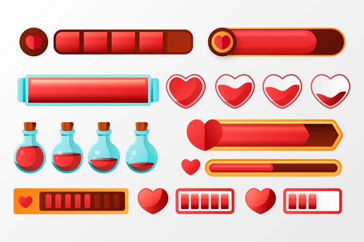 Free Vector video game elements collection