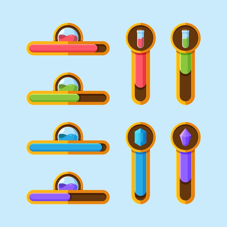 Free Vector video game elements collection