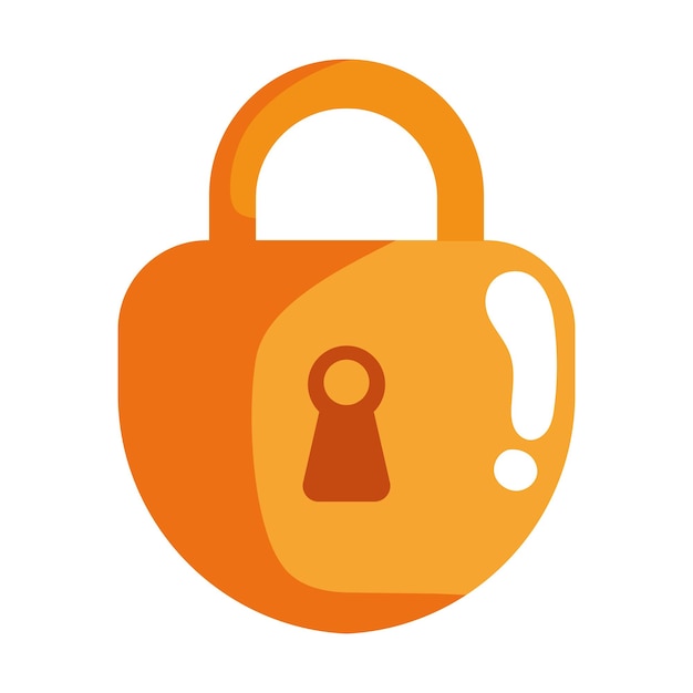 Free vector video game item padlock