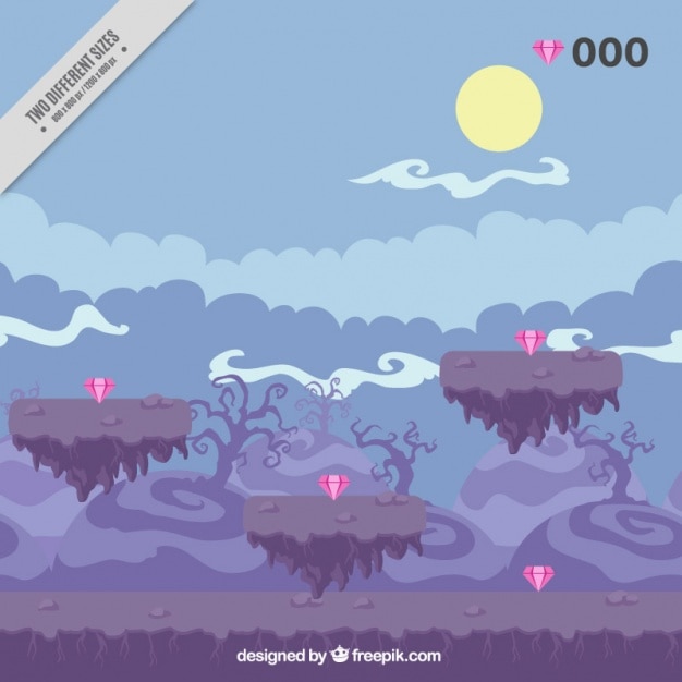 Free Vector video game scene background