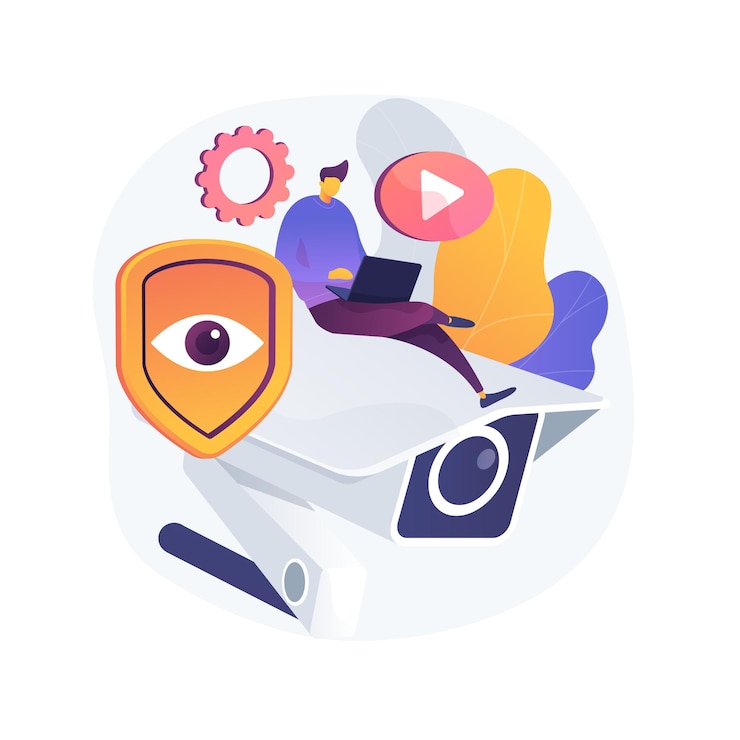 Free Vector video surveillance abstract concept illustration